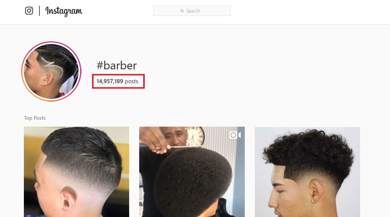 barber hashtags