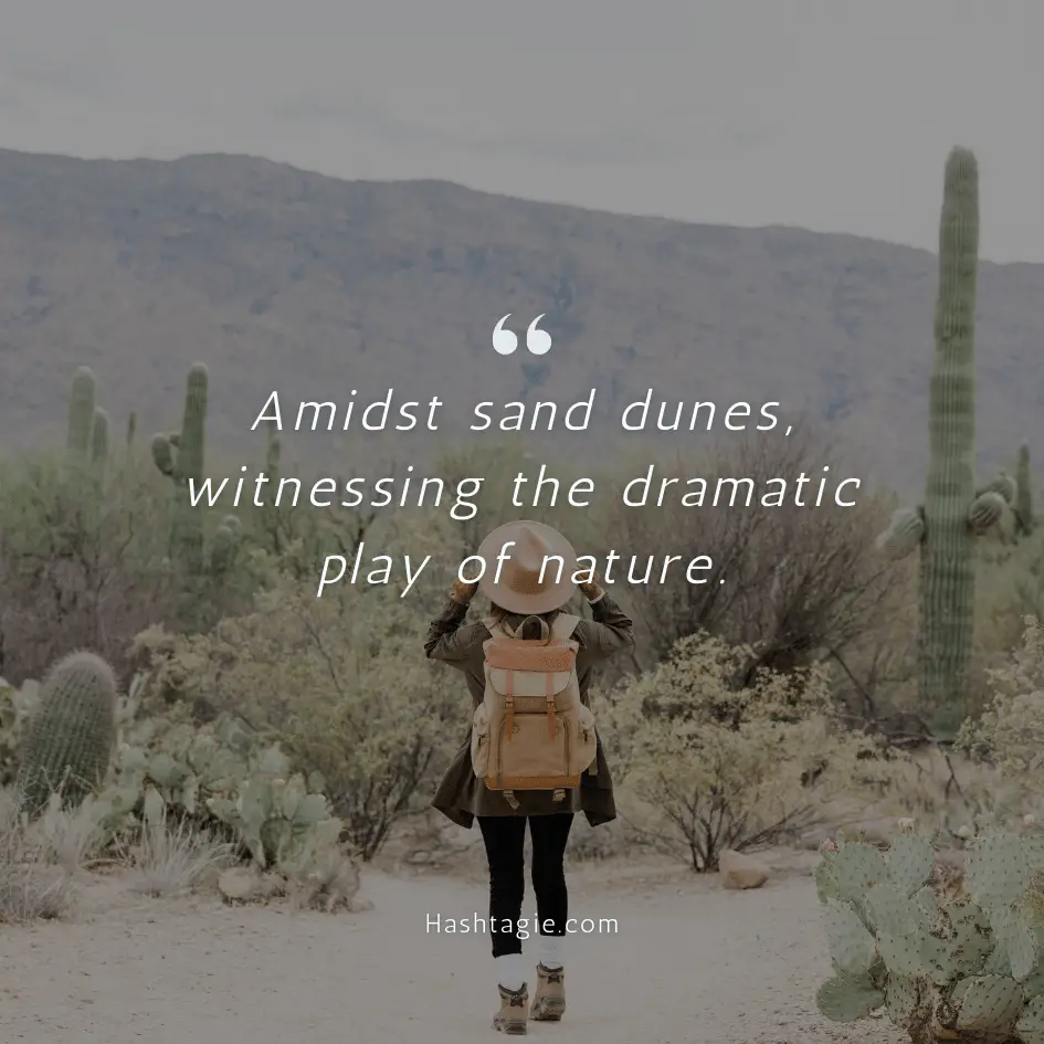 Adventure Instagram captions for desert trips example image