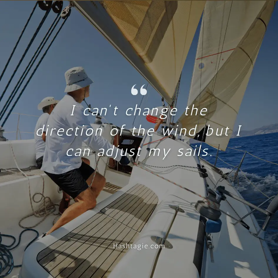 Adventure Instagram captions for sailing journeys example image