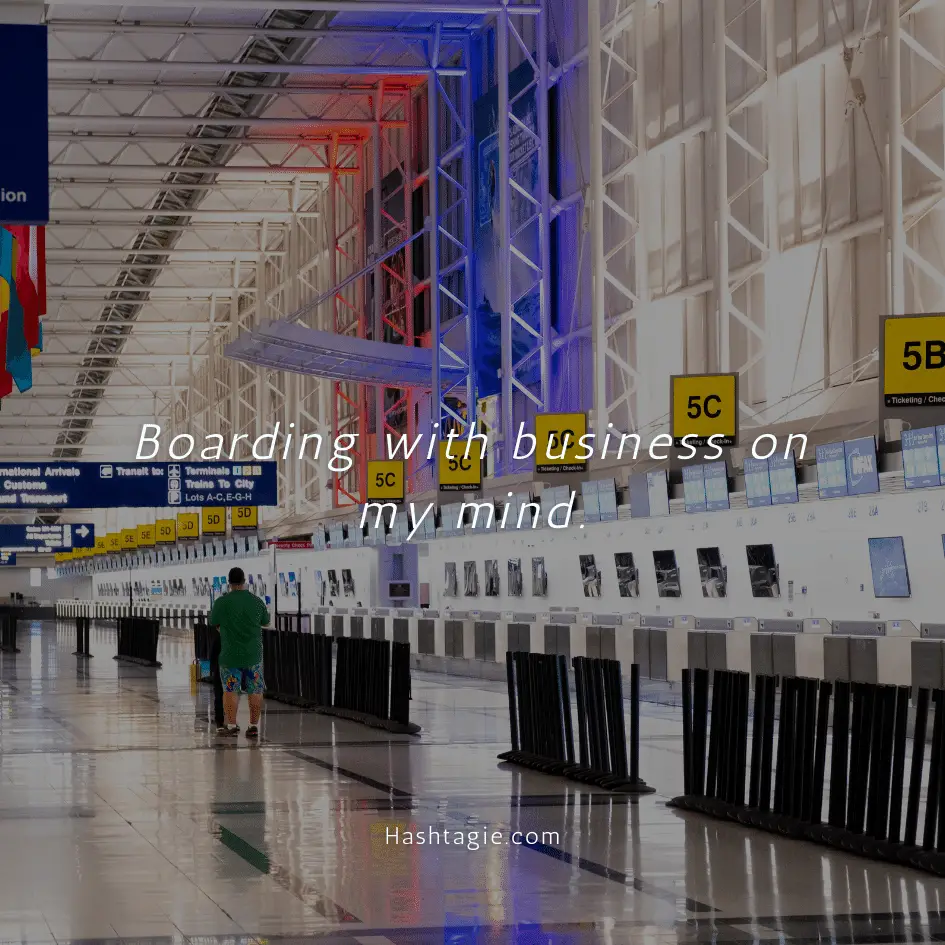 Airport captions for business travelers example image
