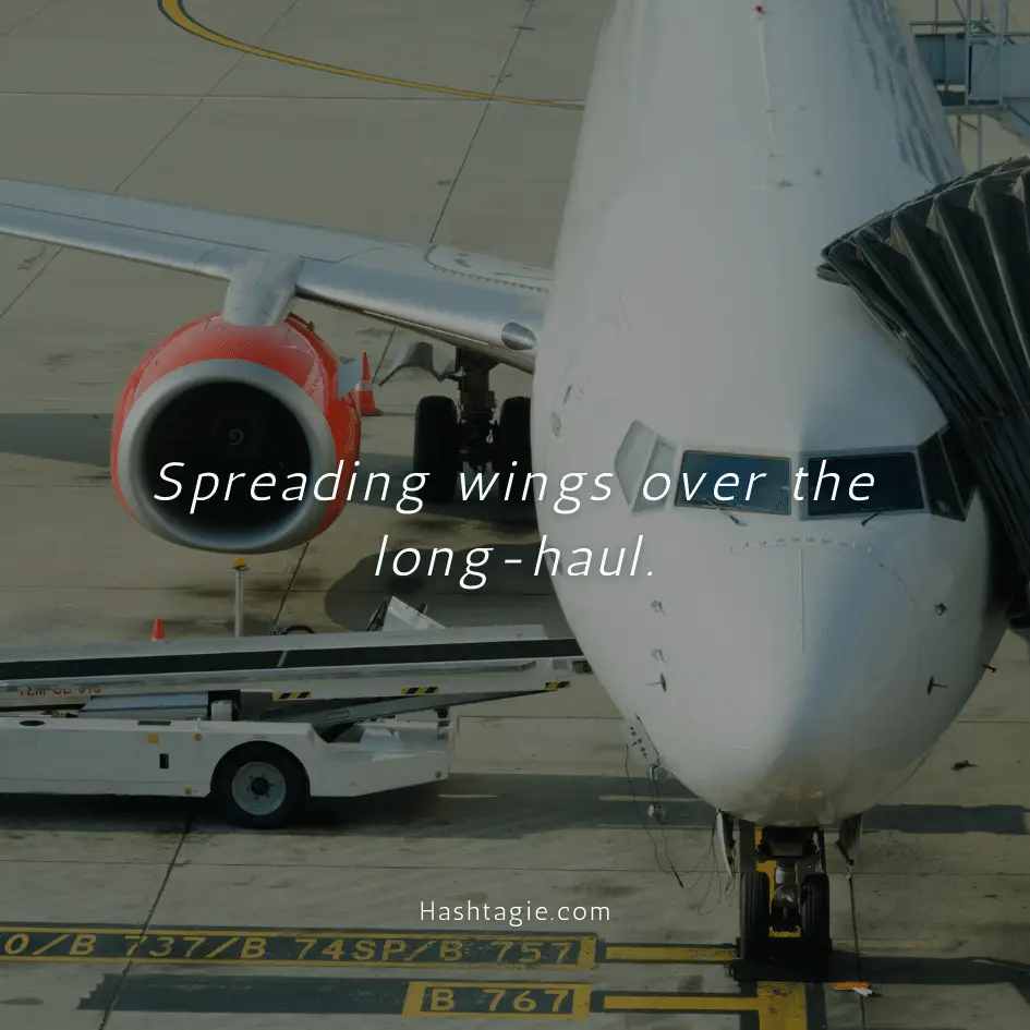 Airport captions for long-haul flights example image