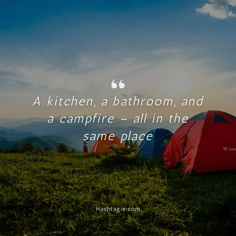 Backyard camping captions example image