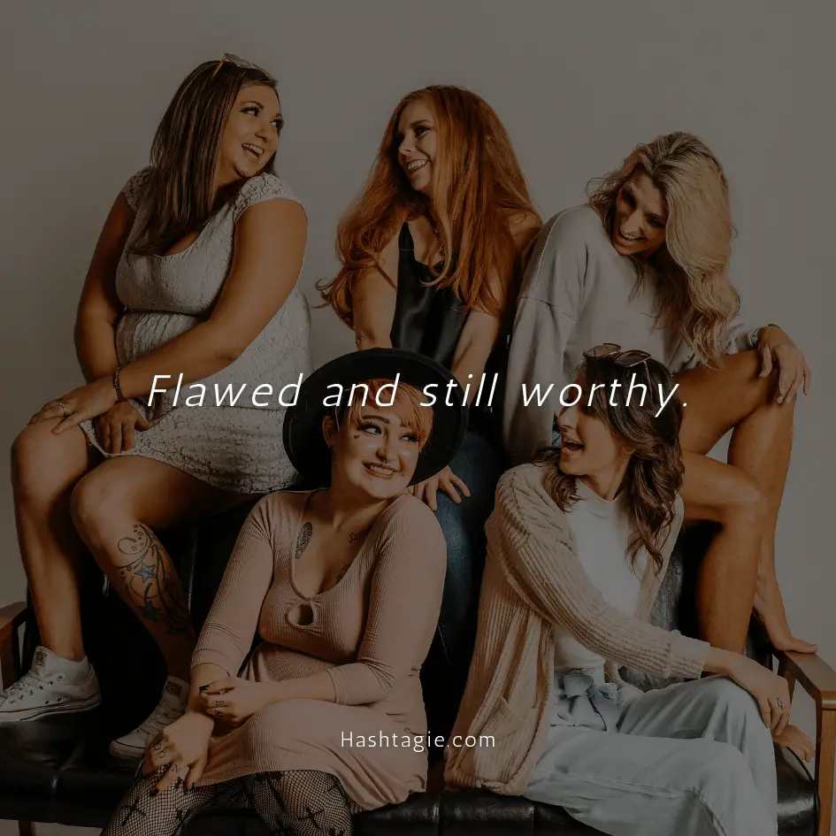 Body positive captions for acne positivity example image