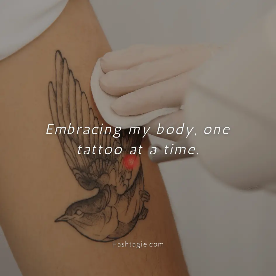 Body positive captions for body ink and tattoos. example image