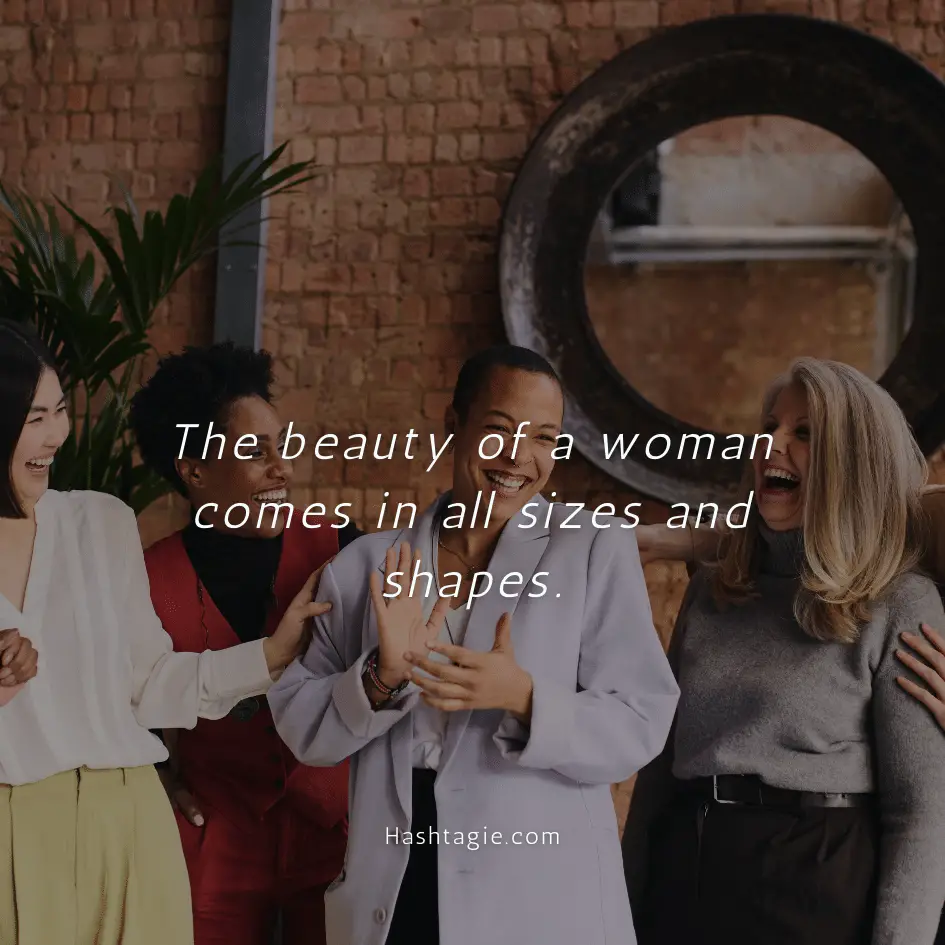 Body positive captions for curvy body appreciation example image