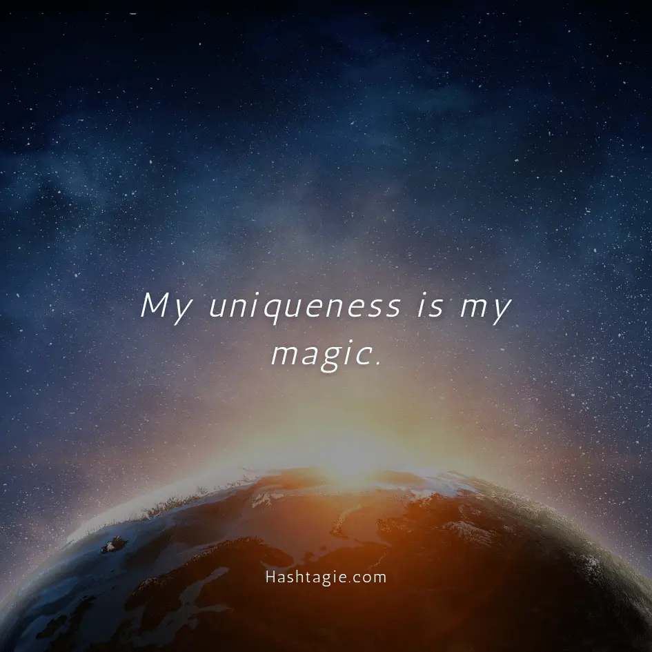 Body positive captions for embracing unique features example image