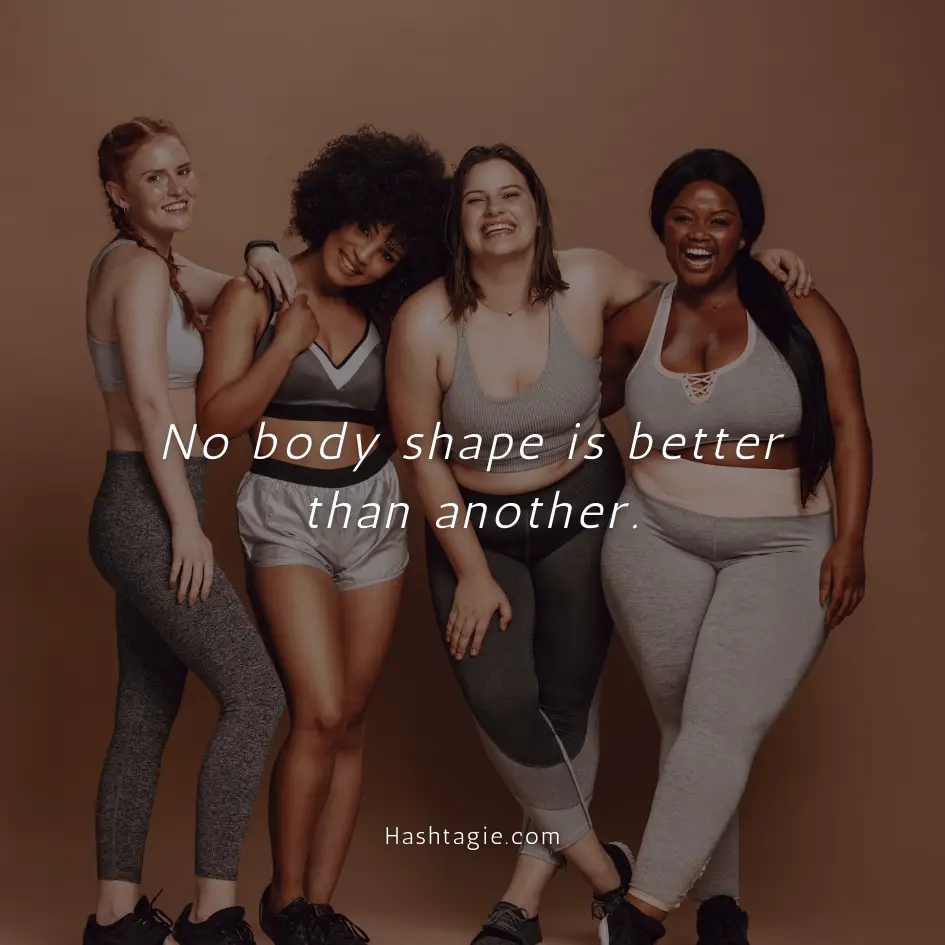 Body positive captions for fitness journeys  example image