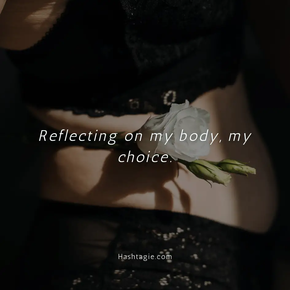 Body positive captions for mirror selfie example image