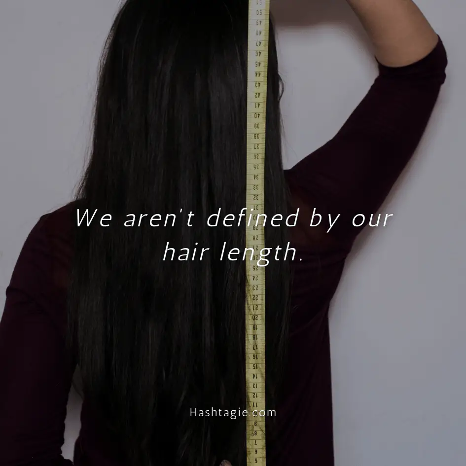 Body positive captions for short hair example image