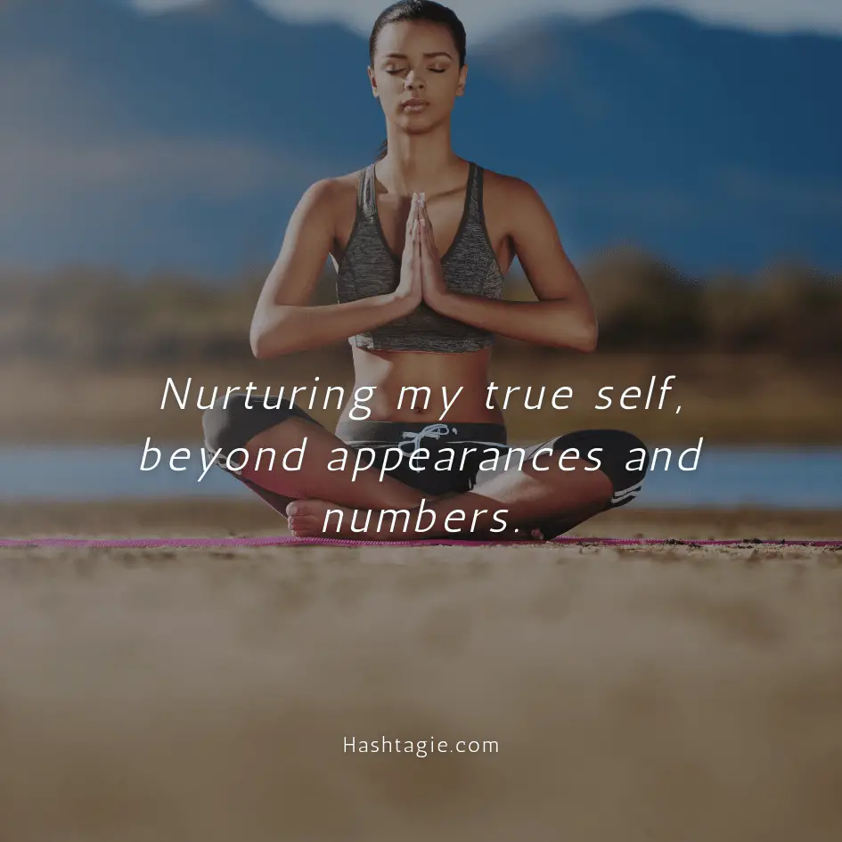 Body positive captions for weight loss transformations example image