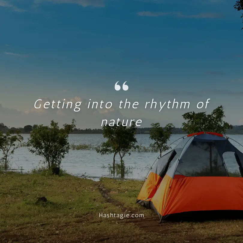 Campsite setup captions example image