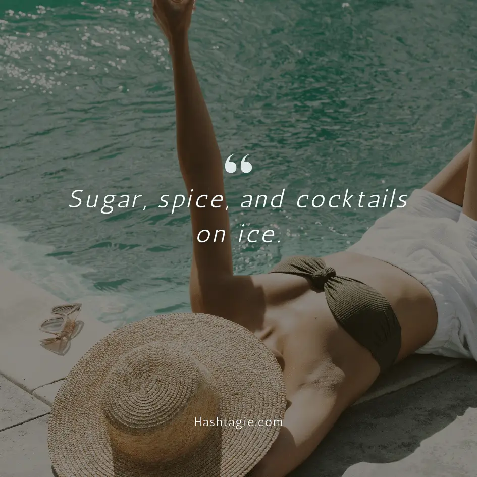 Cocktails by the pool captions  example image