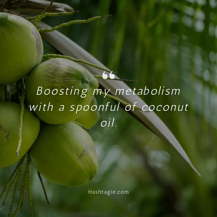 Coconut diet or healthy eating captions example image