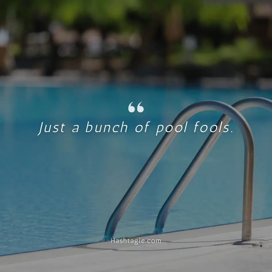 Family pool day captions example image