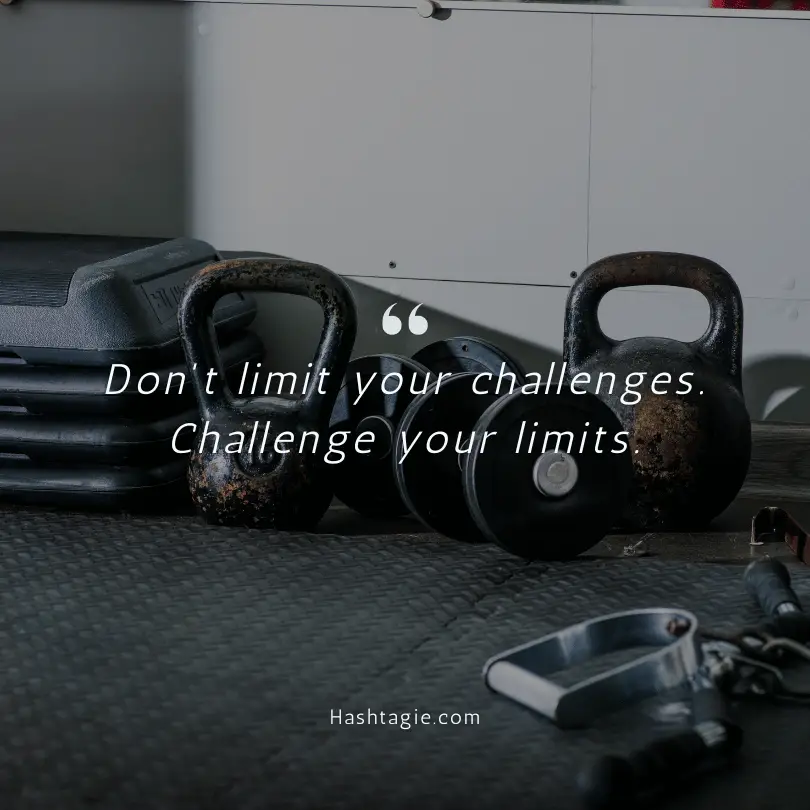Fitness captions example image