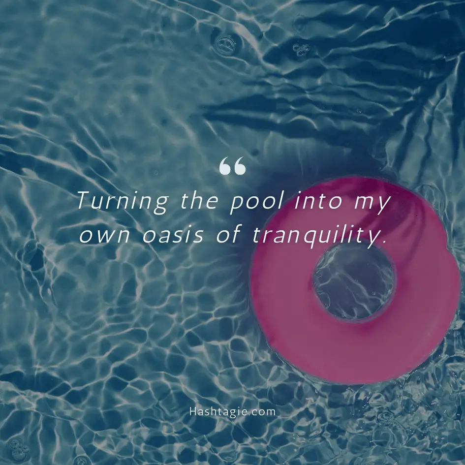 Floating in the pool captions  example image