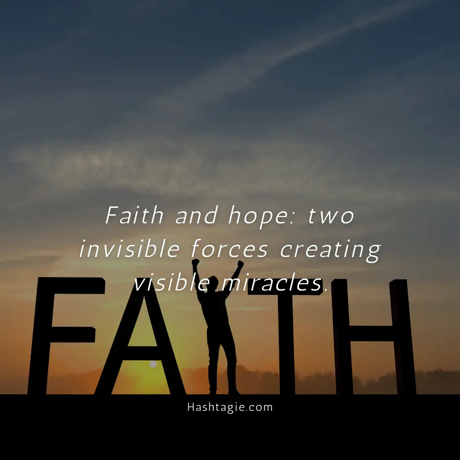 Hope captions for faith example image