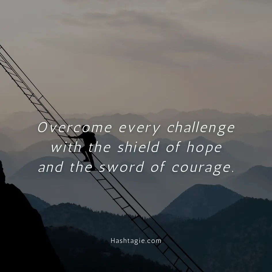 Hope captions for overcoming challenges example image