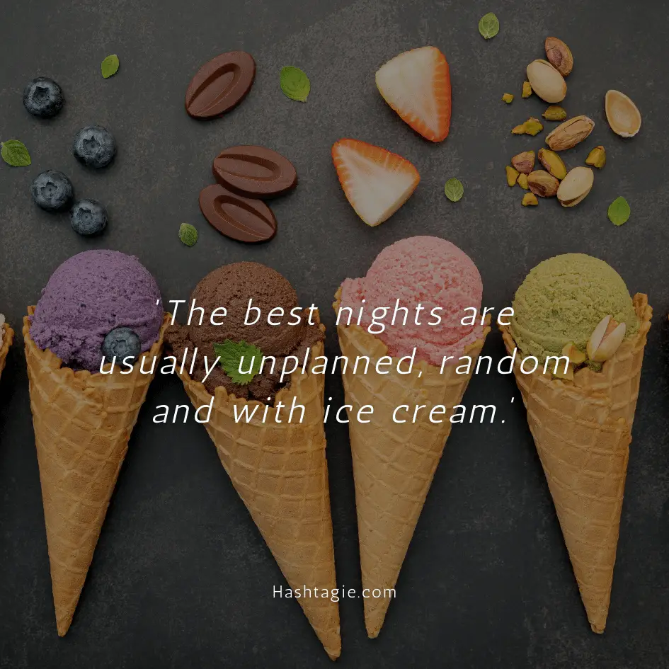 Ice Cream and Pajama Party Captions example image