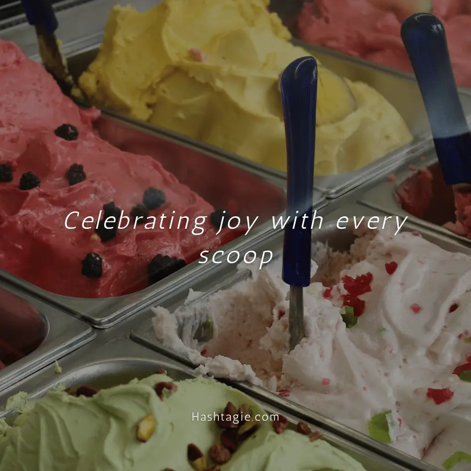 Ice Cream Captions for Holiday Celebrations. example image