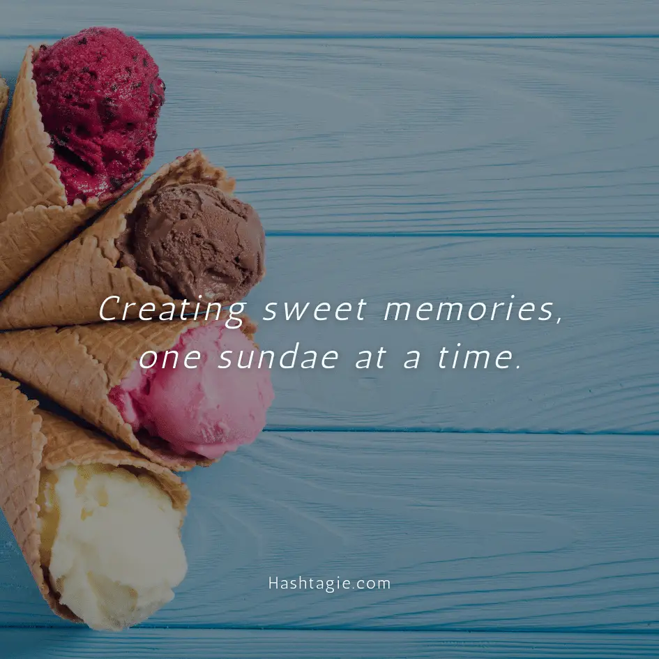 Ice Cream Sundae Captions example image