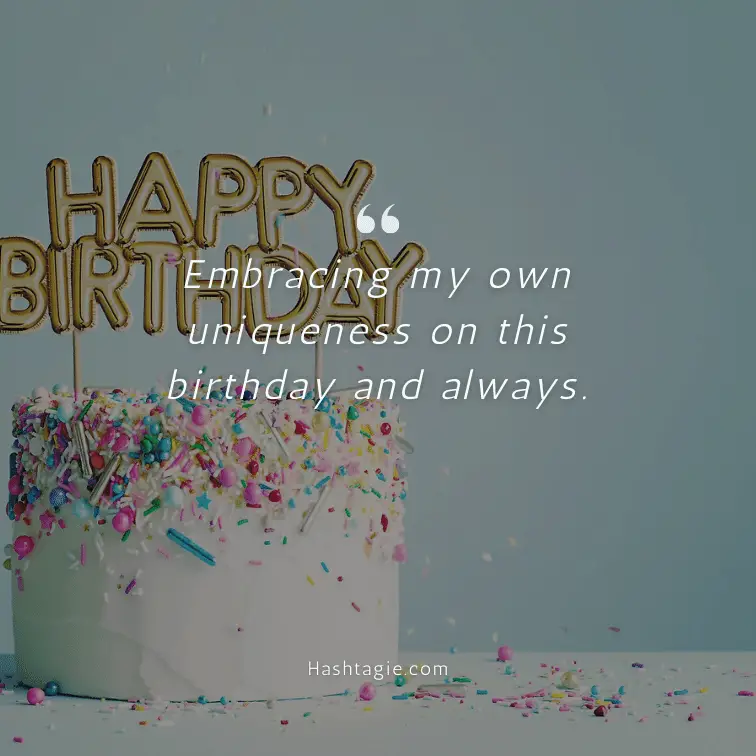 Inspiring self-worth captions for birthdays  example image