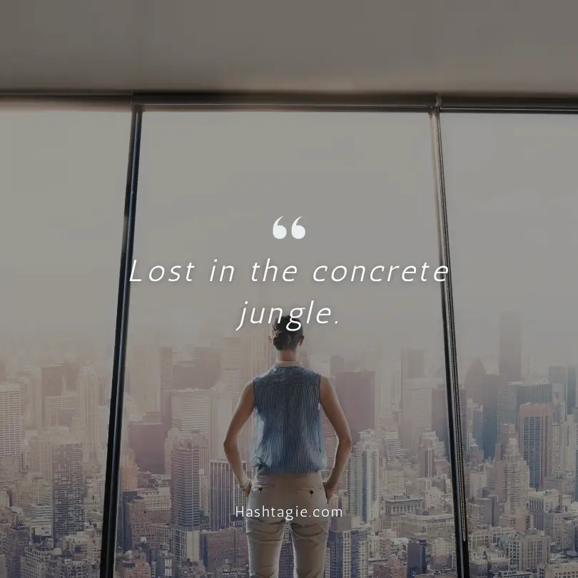 Instagram captions about city living example image