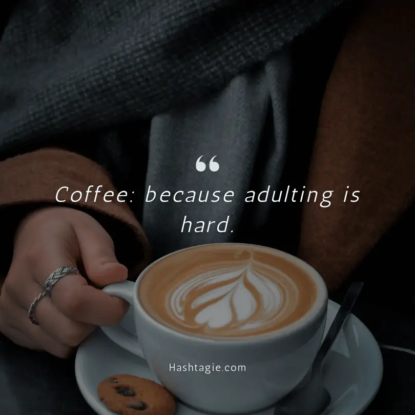 Instagram captions about coffee lover's life example image