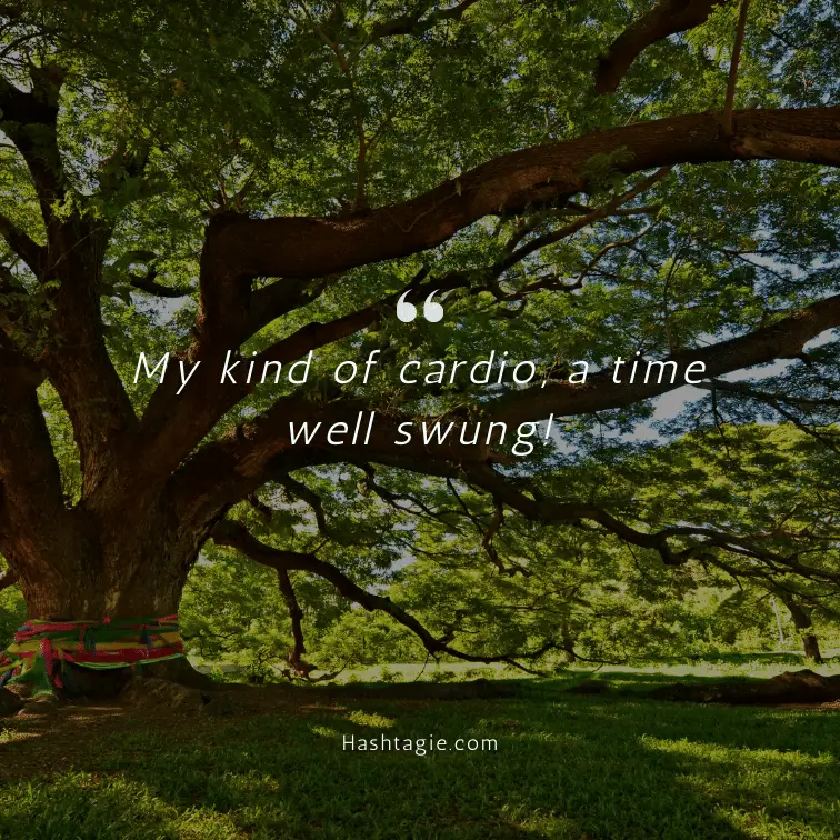 Instagram captions about tree swings example image