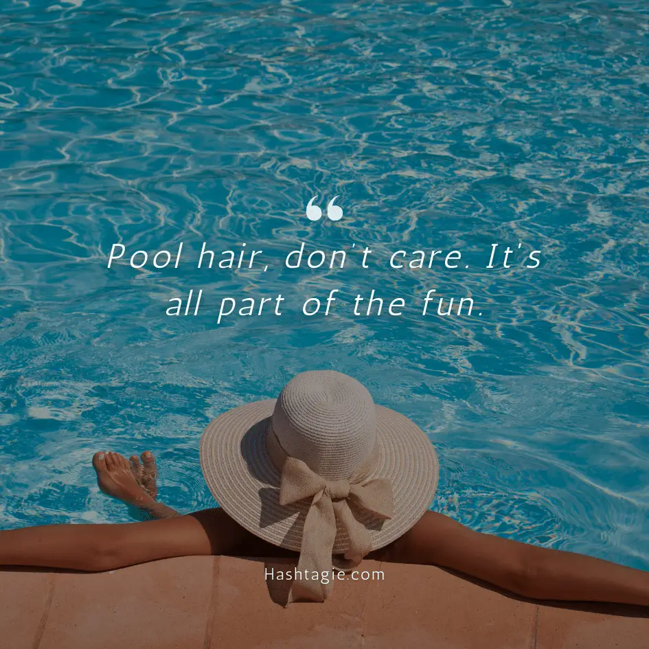 Kids pool fun captions  example image