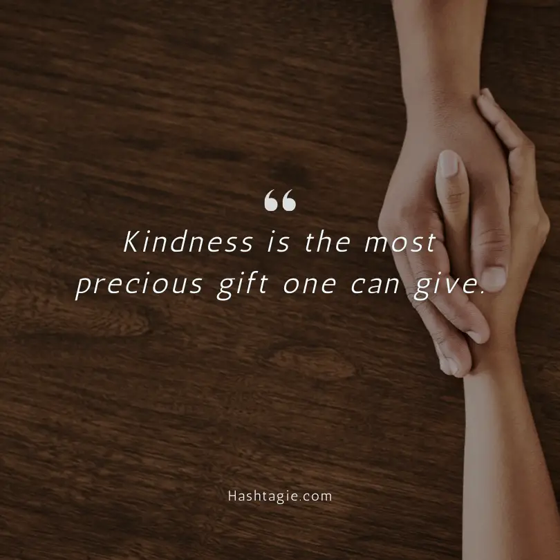 Kindness Instagram Captions for Charitable Giving example image