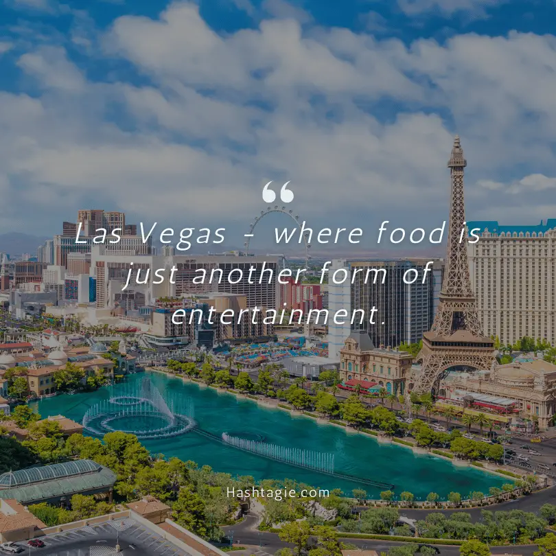 Las Vegas food and drink captions example image