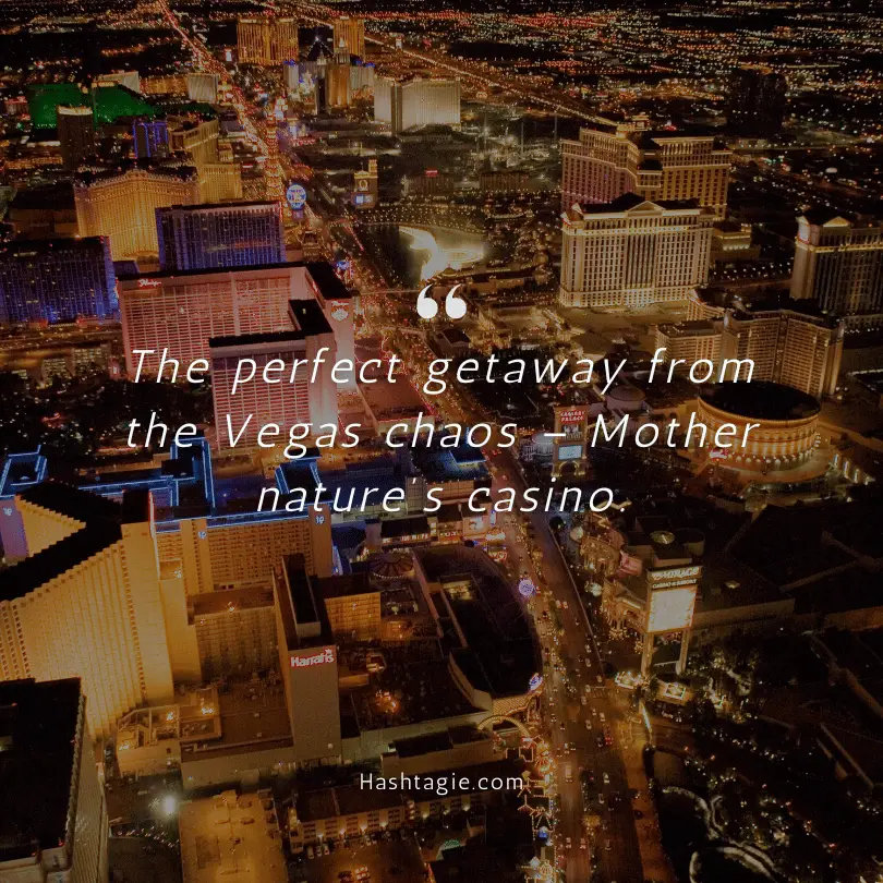 Las Vegas hiking captions example image