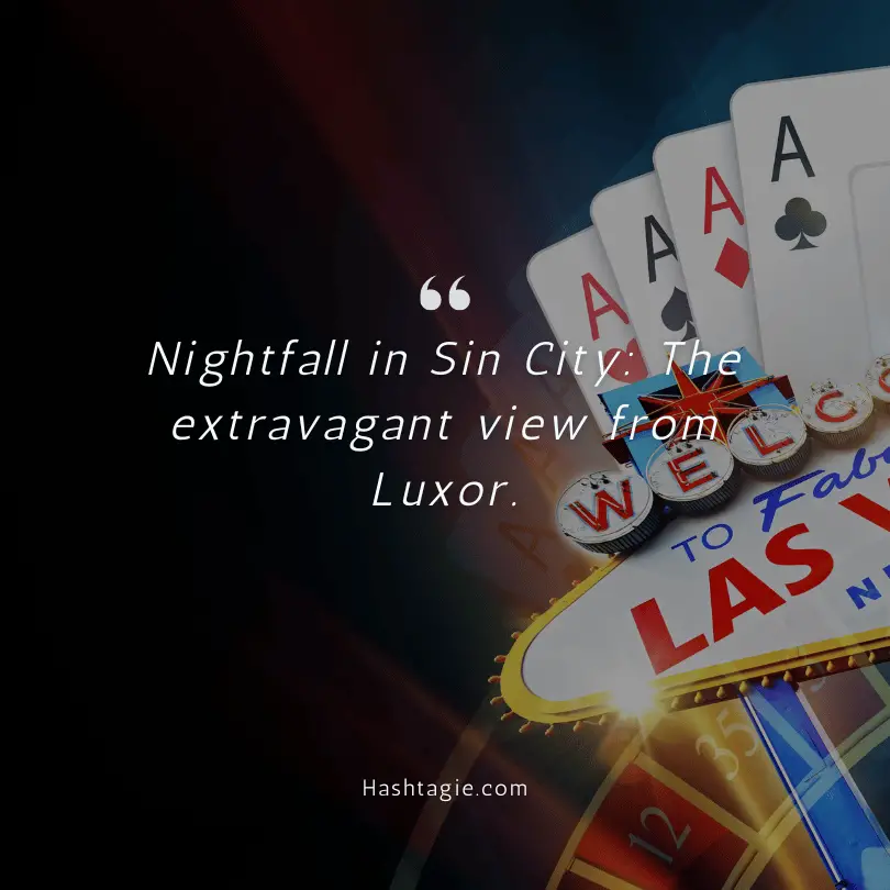 Las Vegas hotel view captions example image