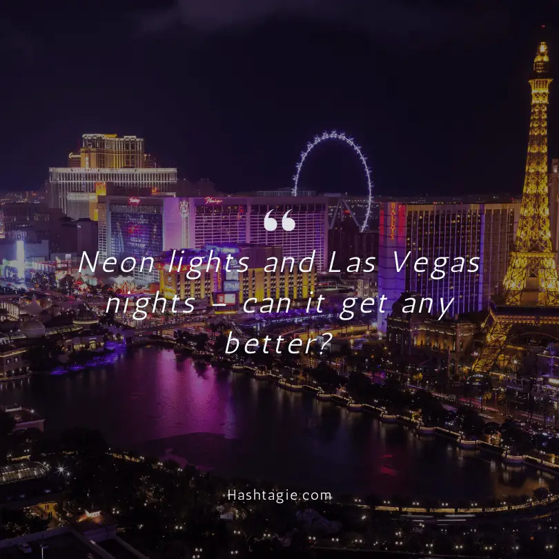 Las Vegas nightlife captions example image
