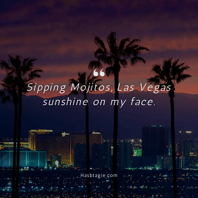 Las Vegas pool party captions example image