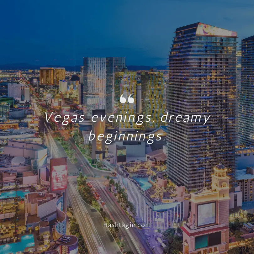 Las Vegas romantic getaway captions example image