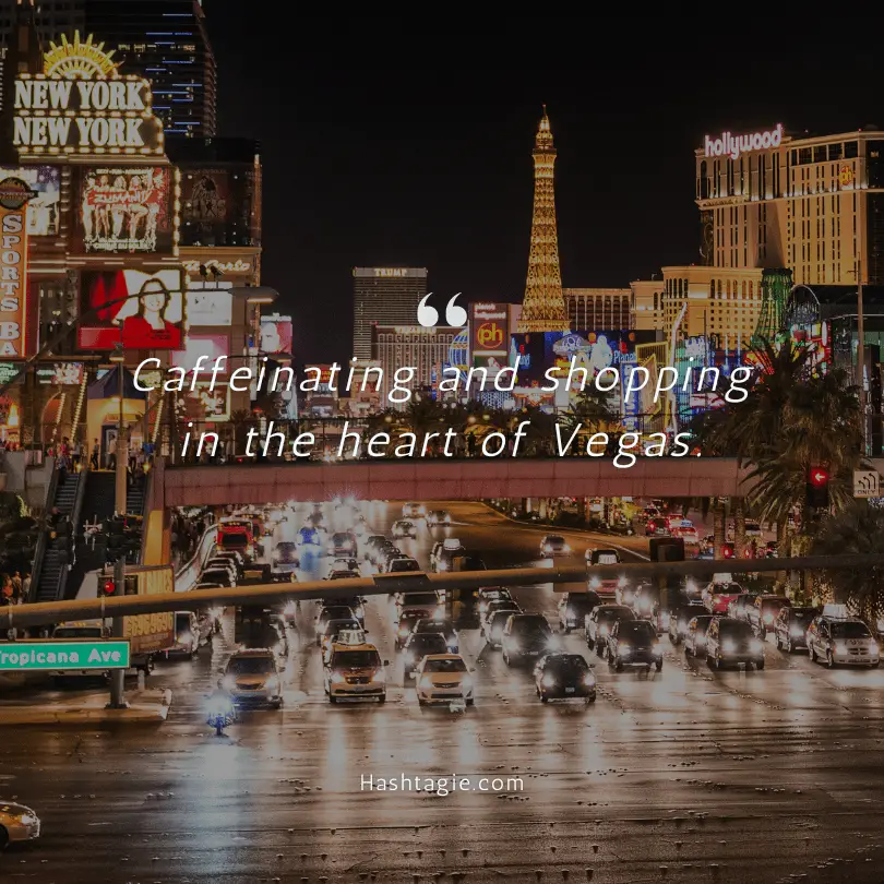 Las Vegas shopping captions example image