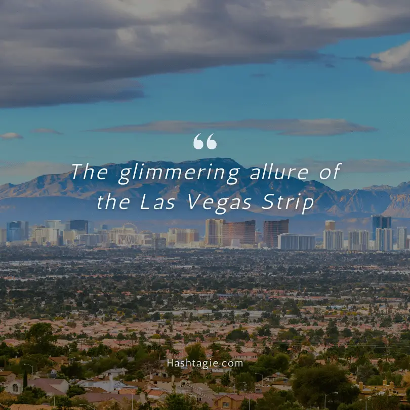 Las Vegas strip captions example image