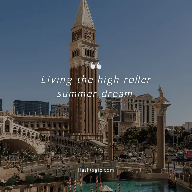 Las Vegas summer vacation captions example image