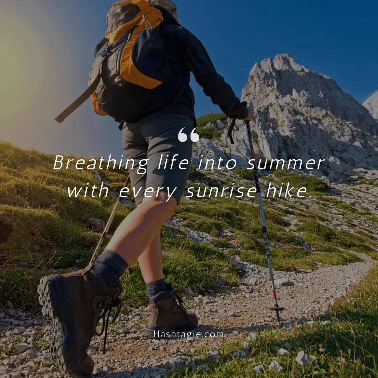 Outdoor adventure captions for summer example image