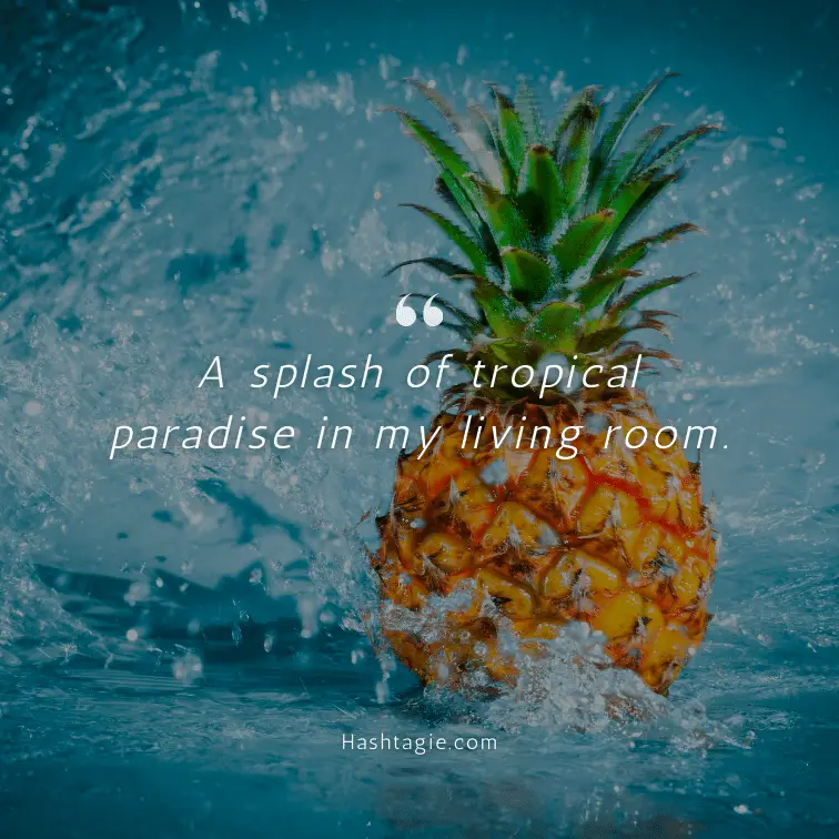 Pineapple decor captions example image