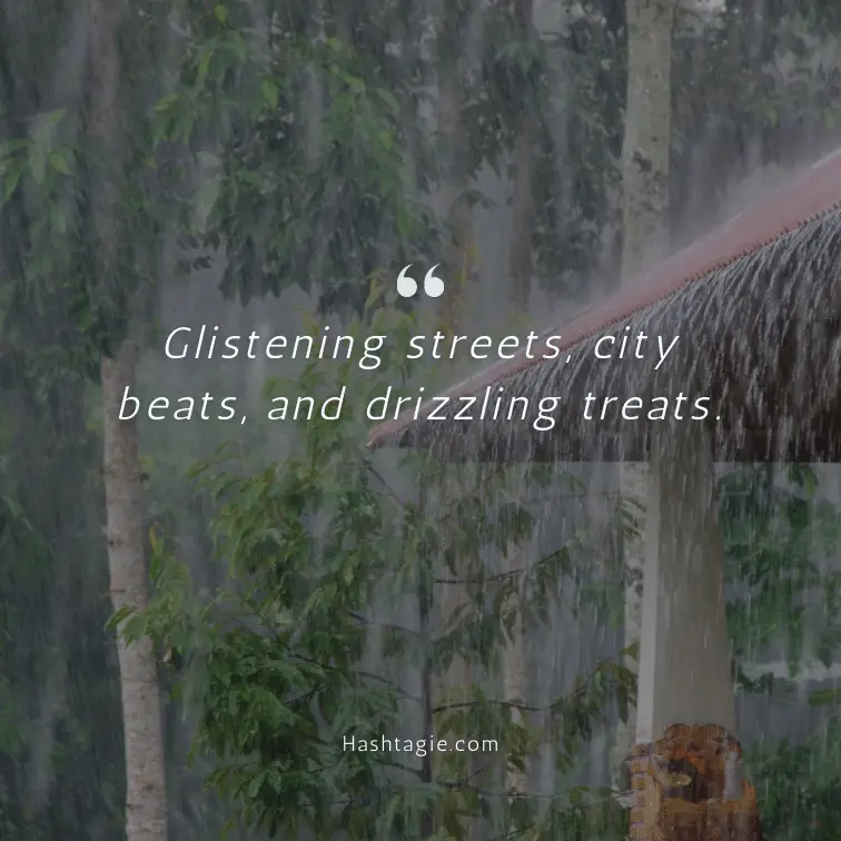 Rain Instagram captions for city life example image