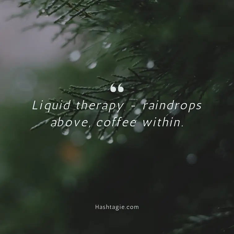 Rain Instagram captions for coffee lovers example image