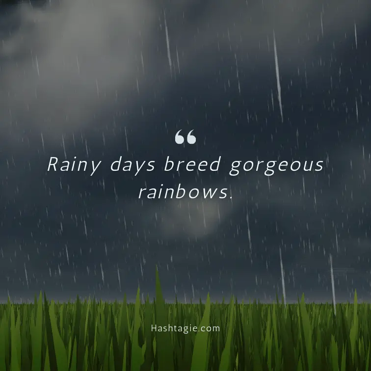 Rain Instagram captions for rainbows example image