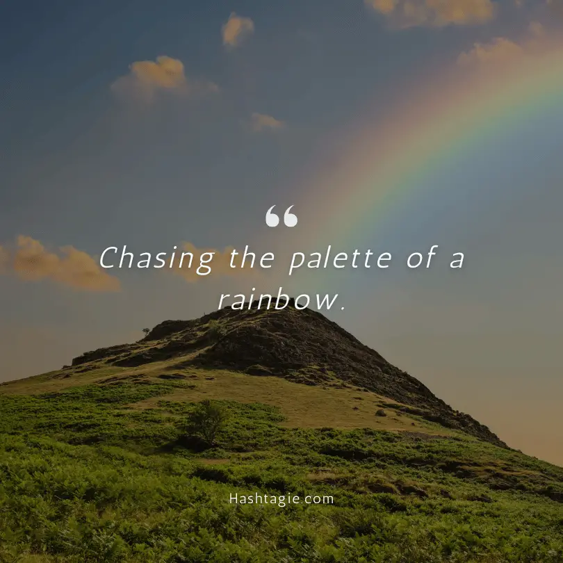 Rainbow captions for art example image