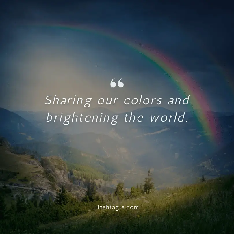 Rainbow captions for best friends example image