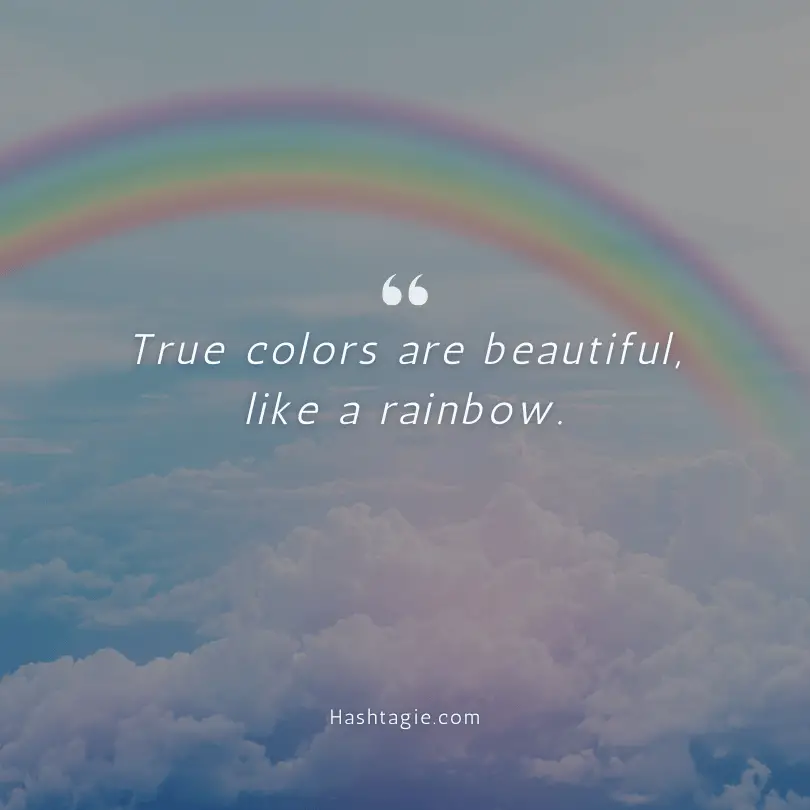 Rainbow captions for equality  example image