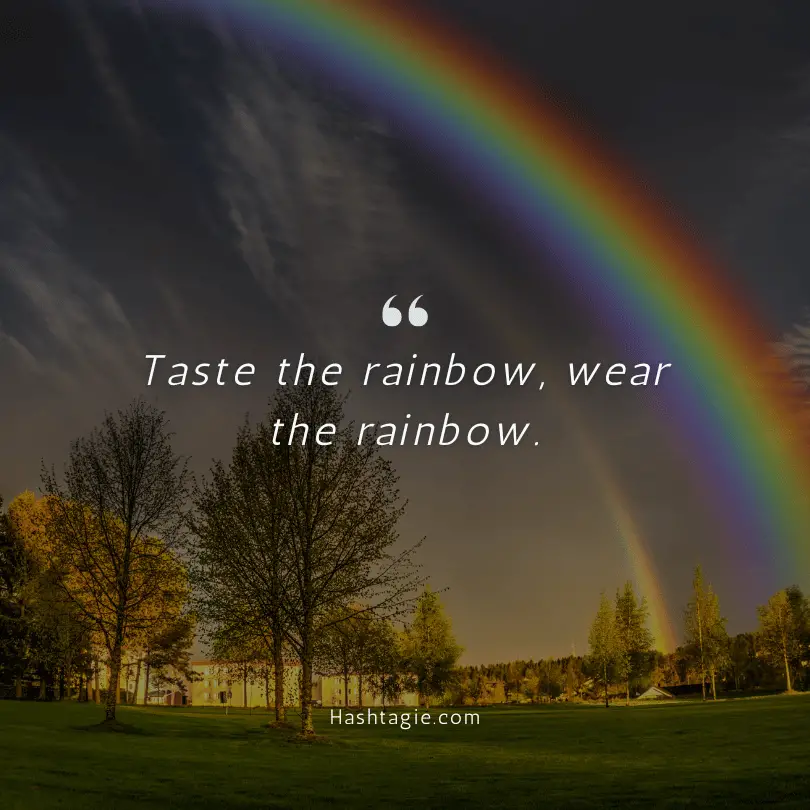 Rainbow captions for fashion  example image