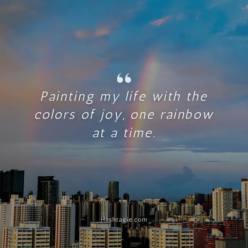 Rainbow captions for happiness  example image
